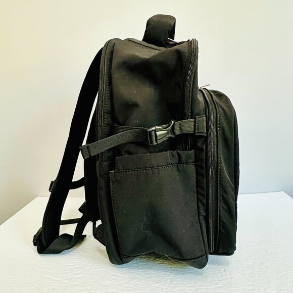 ISAAC MIZRAHI TIKTOK VIRAL LAPTOP ON-THE-GO ESSENTIALS TRAVEL BACKPACK BLACK - Picture 3 of 12